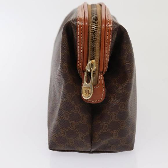 CELINE Macadam Canvas Pouch PVC Brown Auth yk14120 - Picture 4 of 16